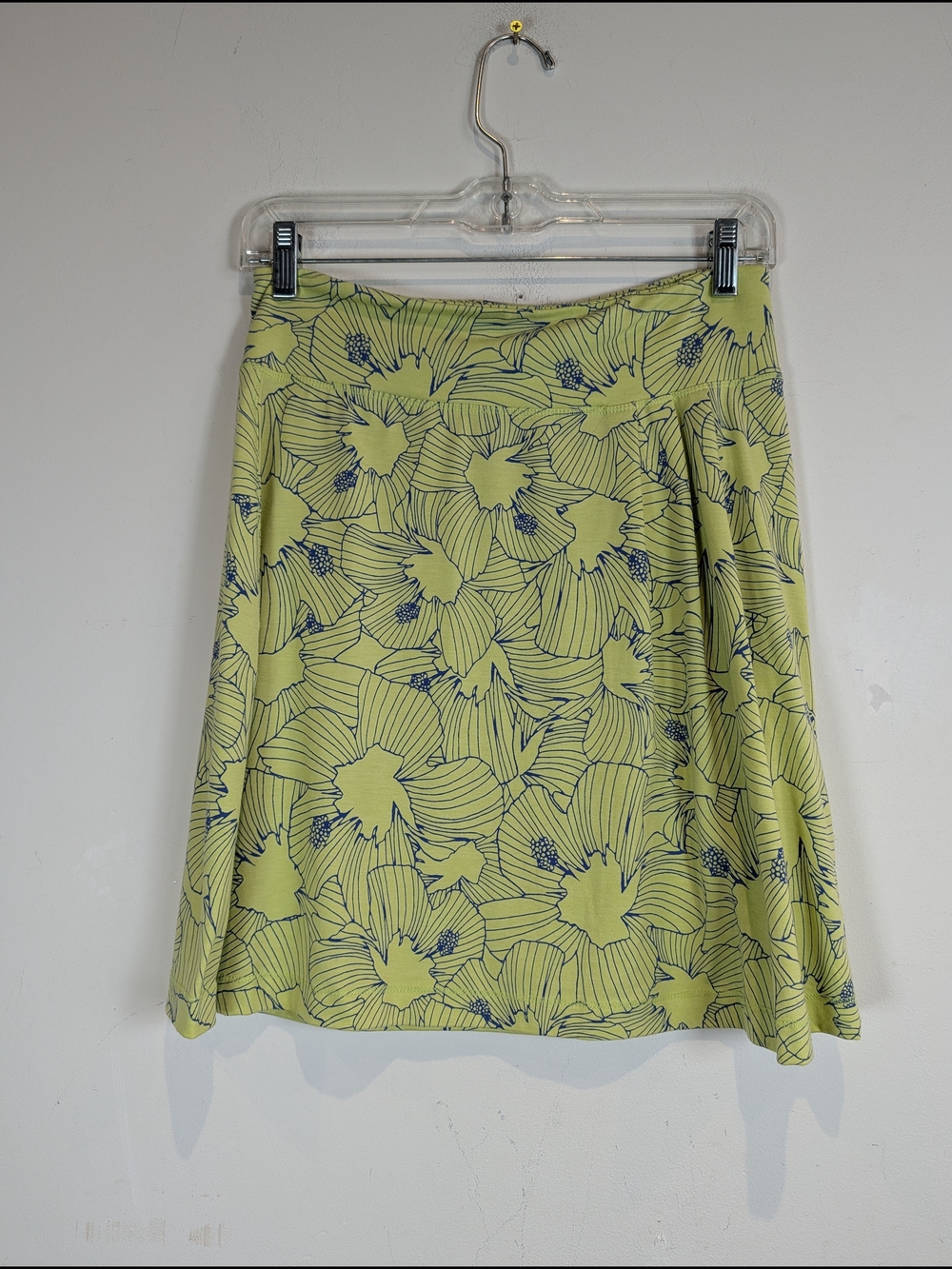 Title Nine Yellow Floral A-Line Skirt, Size Small